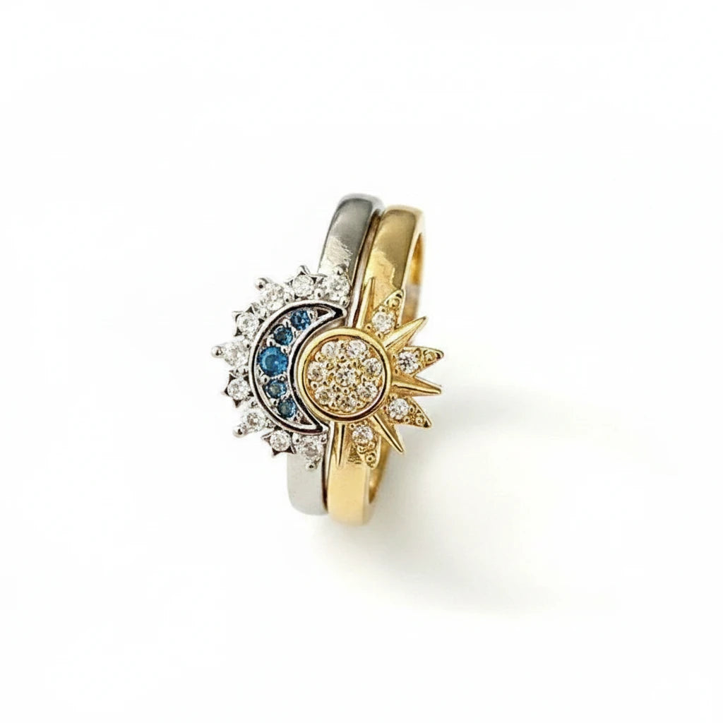 Celestial Sun & Moon Ring Set