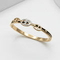Crystal Link Hinged Bangle