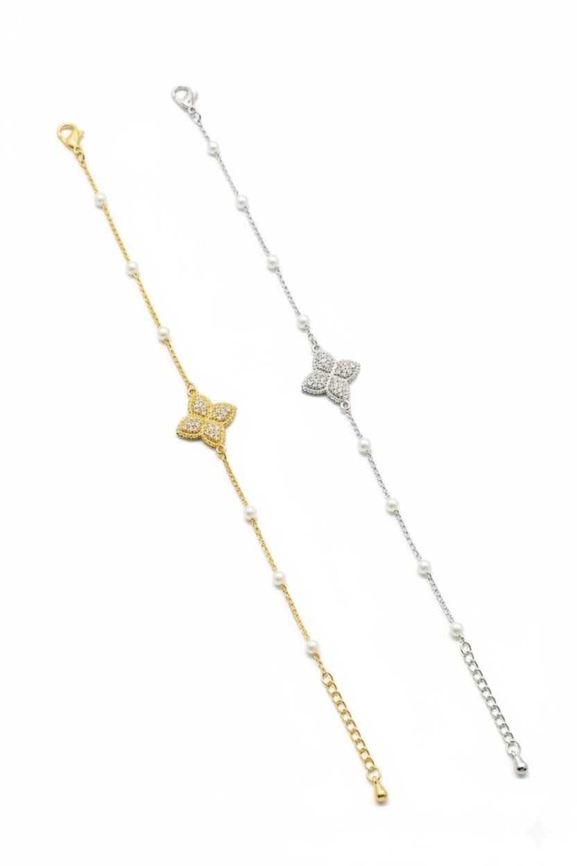 princess flower Charm Bracelet