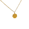 Golden Rose Medallion Necklace