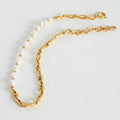Half-Chain Freshwater Pearl Necklace