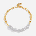 Modern Baroque Pearl Link Necklace
