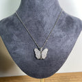 Shimmering Butterfly Pendant Necklace