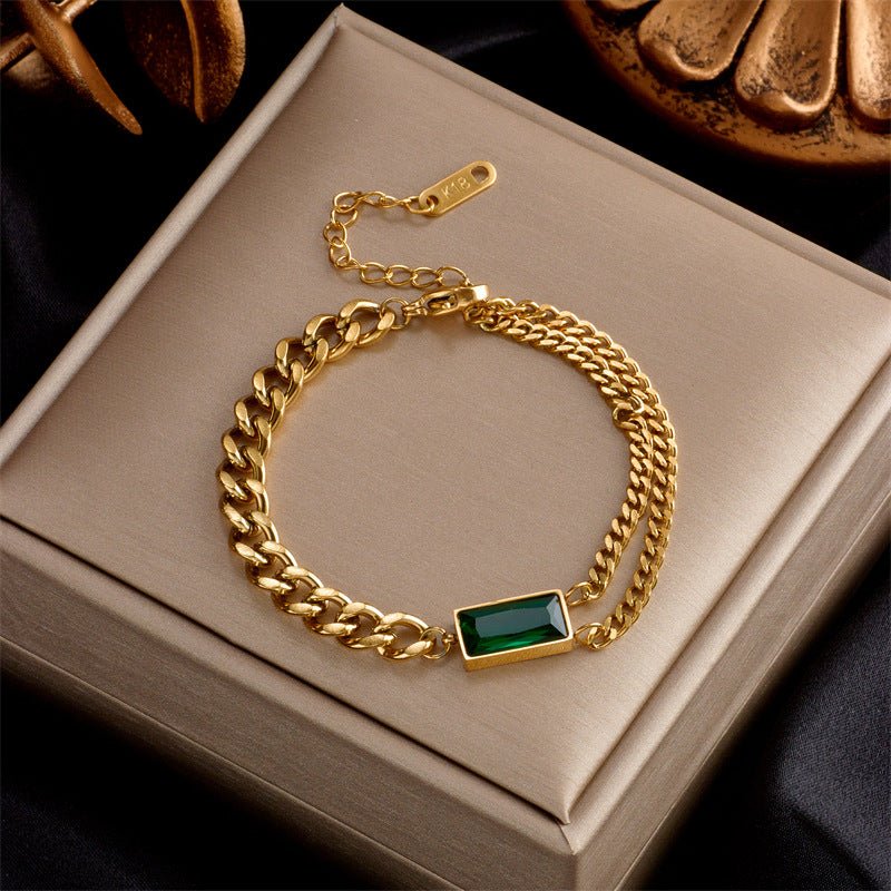 Emerald Green Link Bracelet