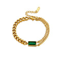 Emerald Green Link Bracelet