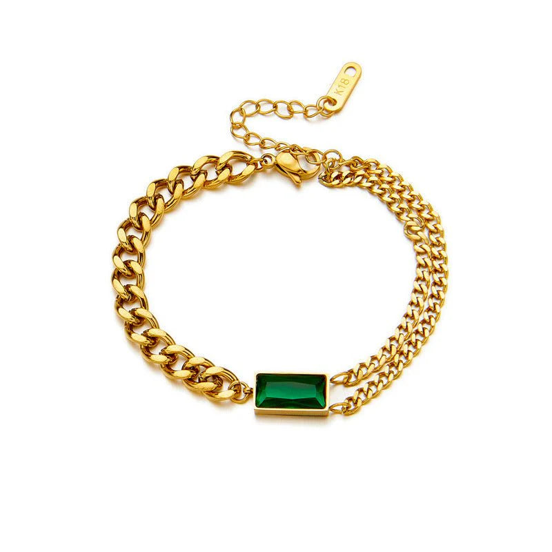 Emerald Green Link Bracelet