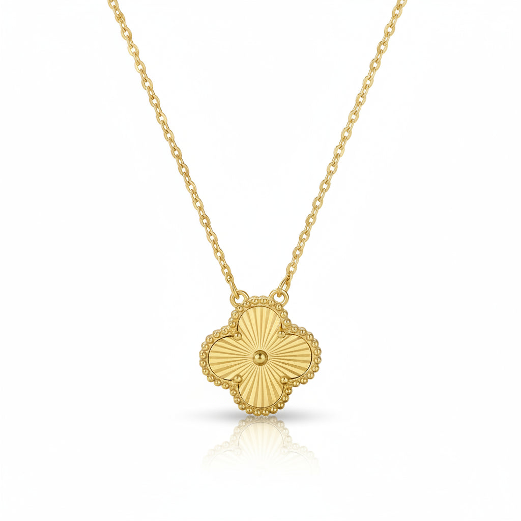 Gold Clover Charm Necklace
