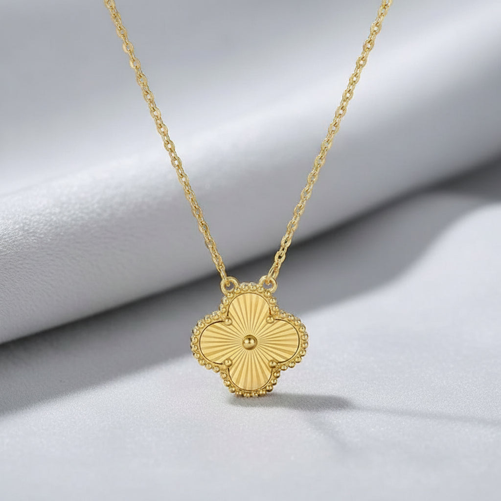 Gold Clover Charm Necklace