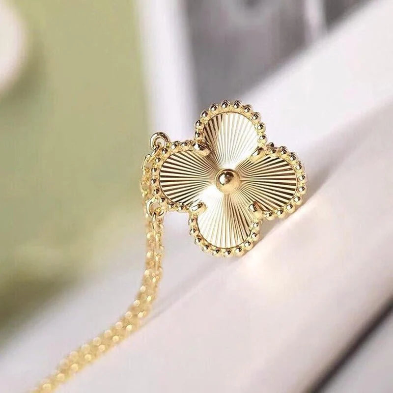 Gold Clover Charm Necklace