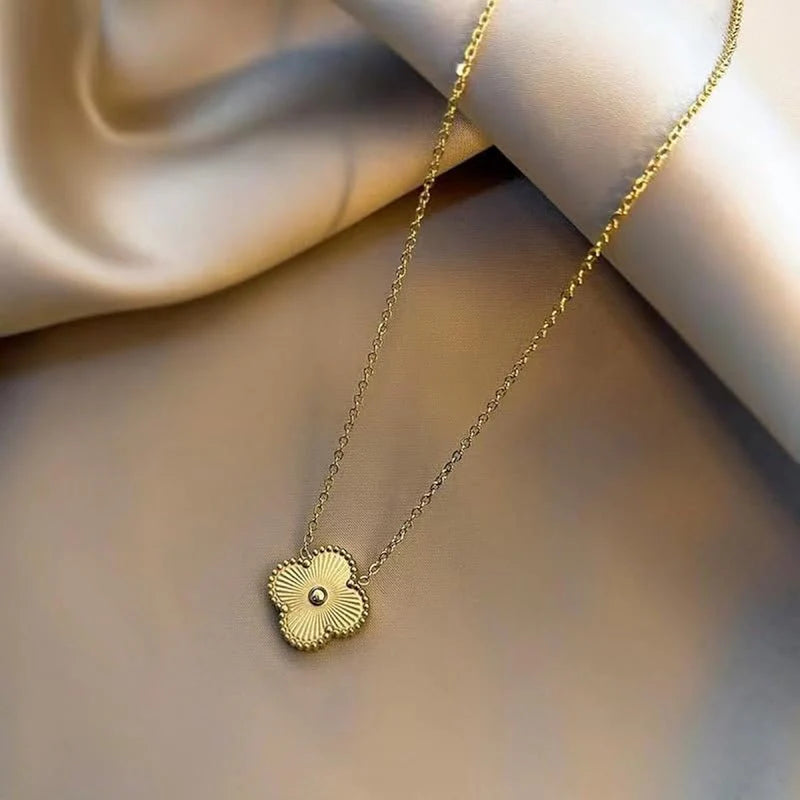 Gold Clover Charm Necklace