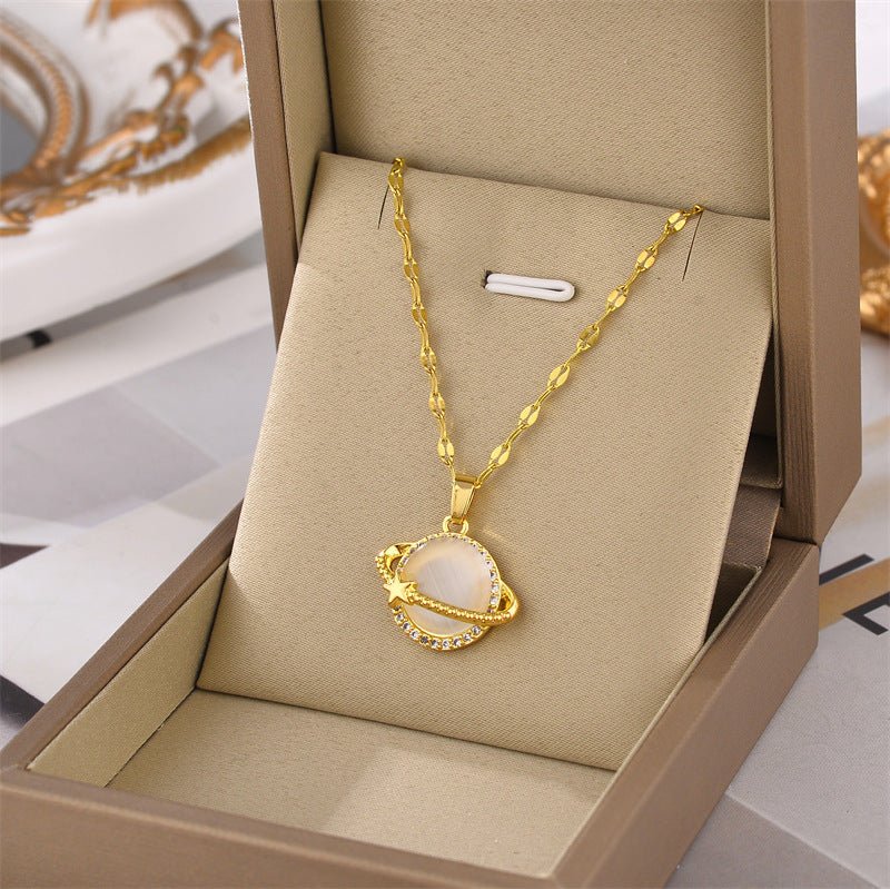 Planet Opal Pendant Necklace