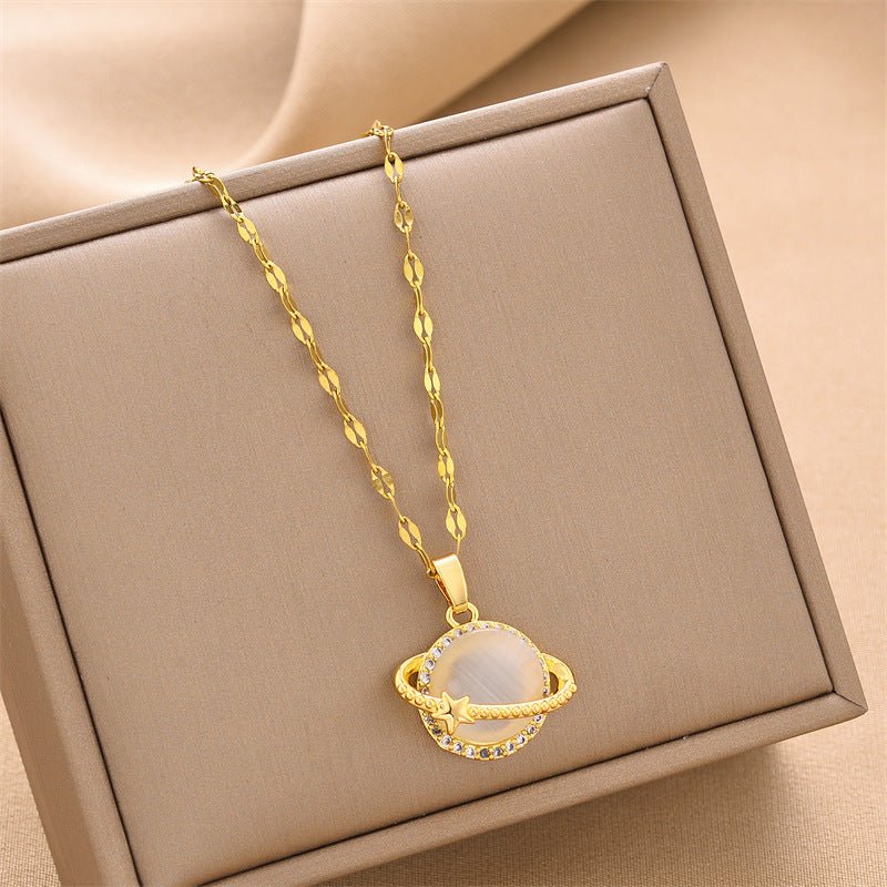 Planet Opal Pendant Necklace