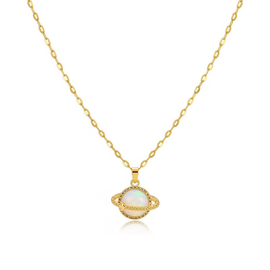Planet Opal Pendant Necklace