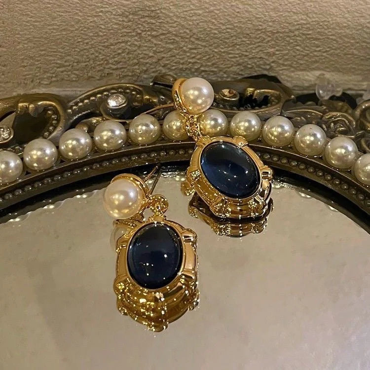 Midnight Blue French Pearl Drops