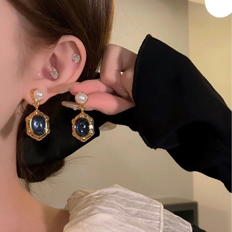 Midnight Blue French Pearl Drops
