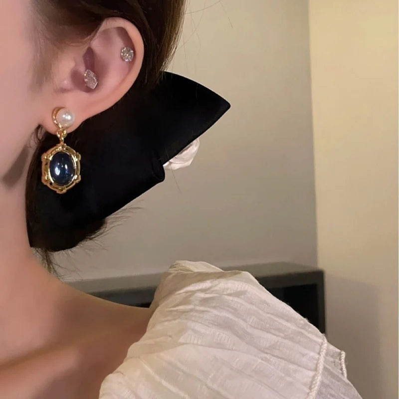 Midnight Blue French Pearl Drops