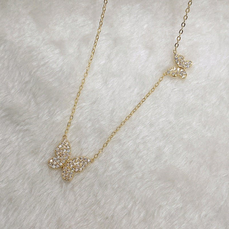 Ethereal Crystal Butterfly Necklace