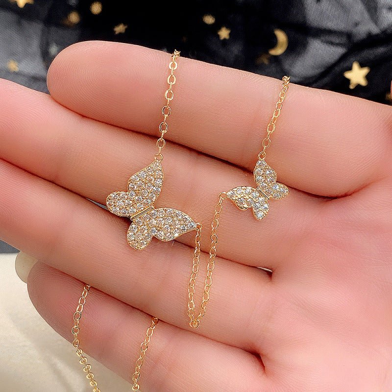 Ethereal Crystal Butterfly Necklace