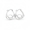 Silver Infinity Coil Hoops