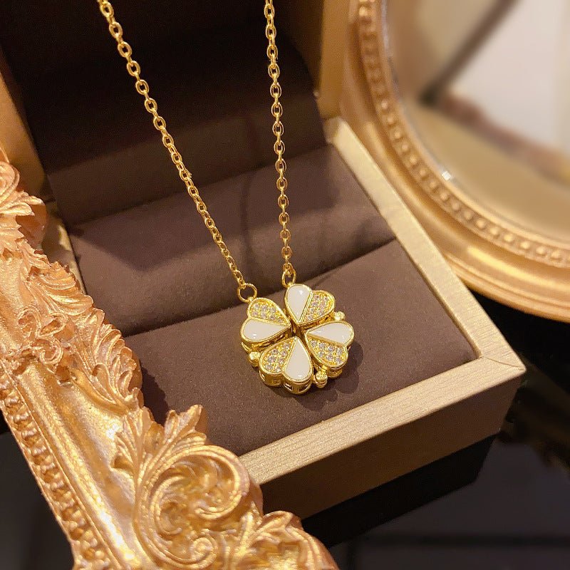 Transforming Heart Clover Necklace
