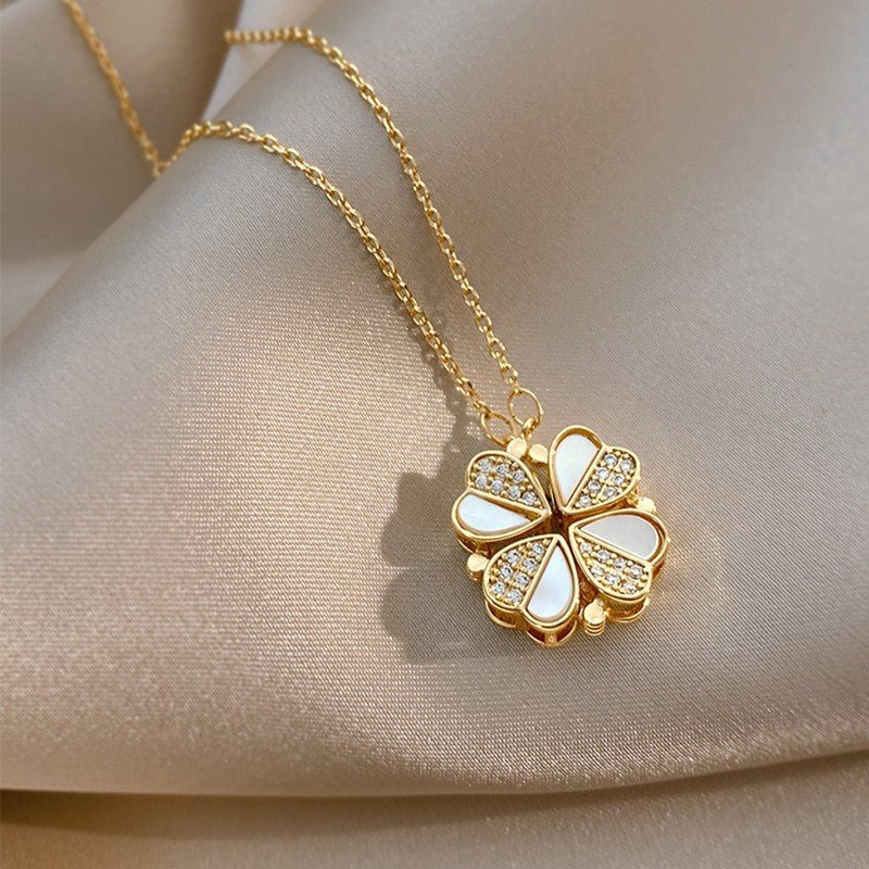 Transforming Heart Clover Necklace