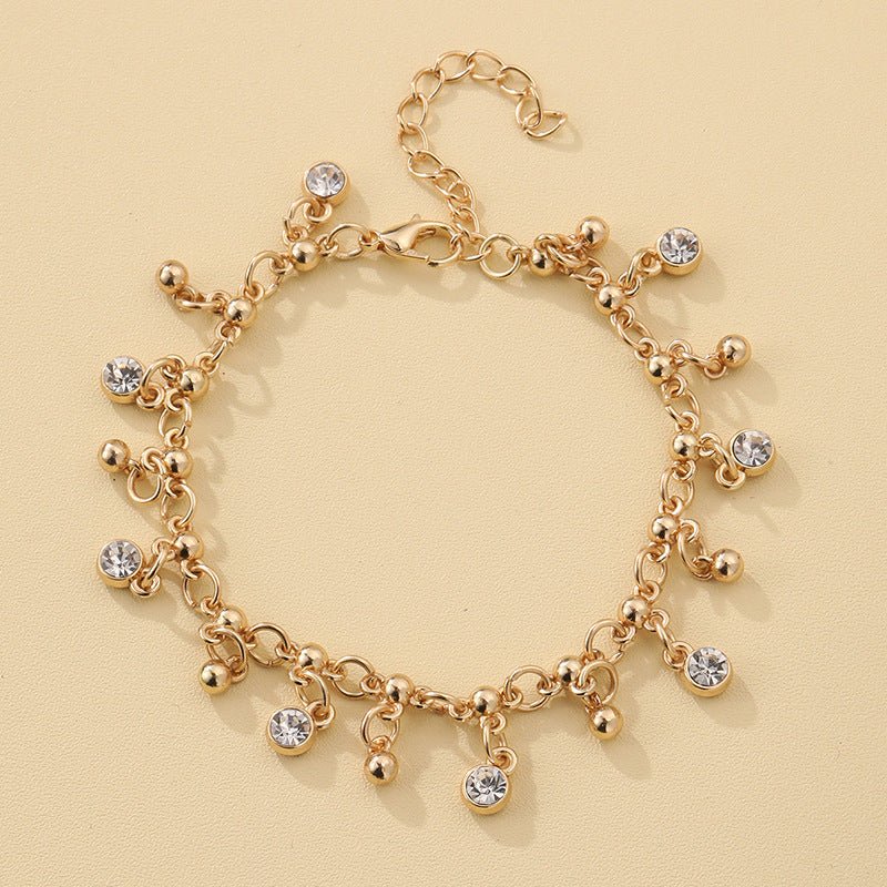 Minimalist Diamond Studded Tassel Bracelet