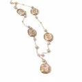 Rosy Glow Pearl Drop Necklace