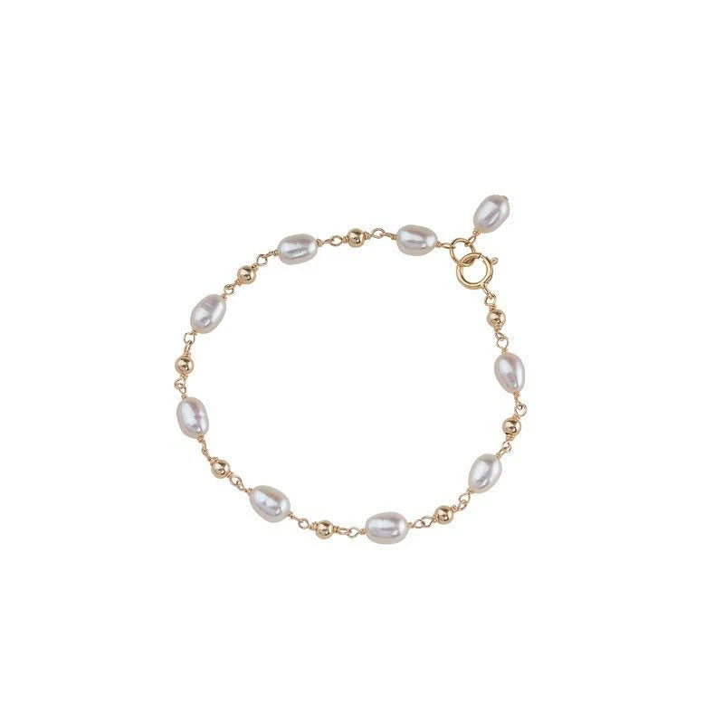 Handmade Pearl Chain Bracelet