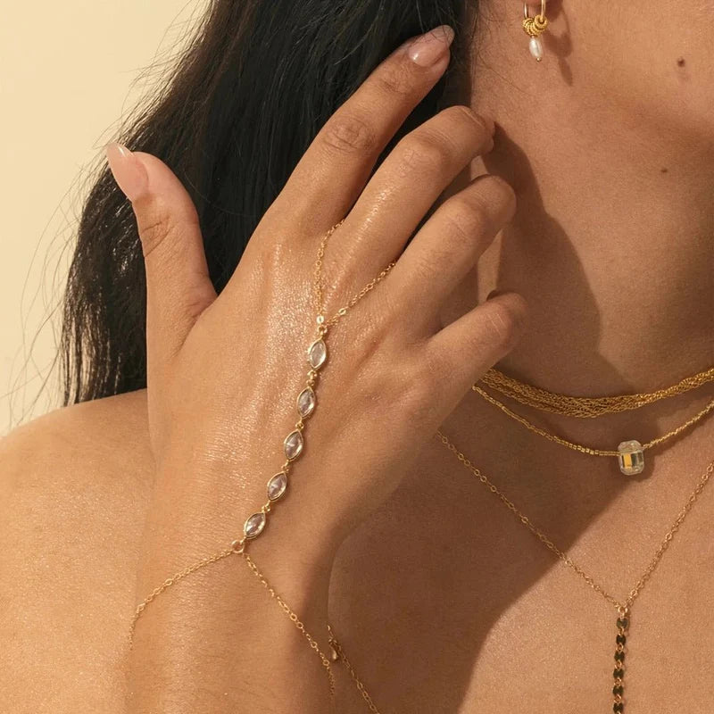 The Summer Glimmer Hand Chain Bracelet
