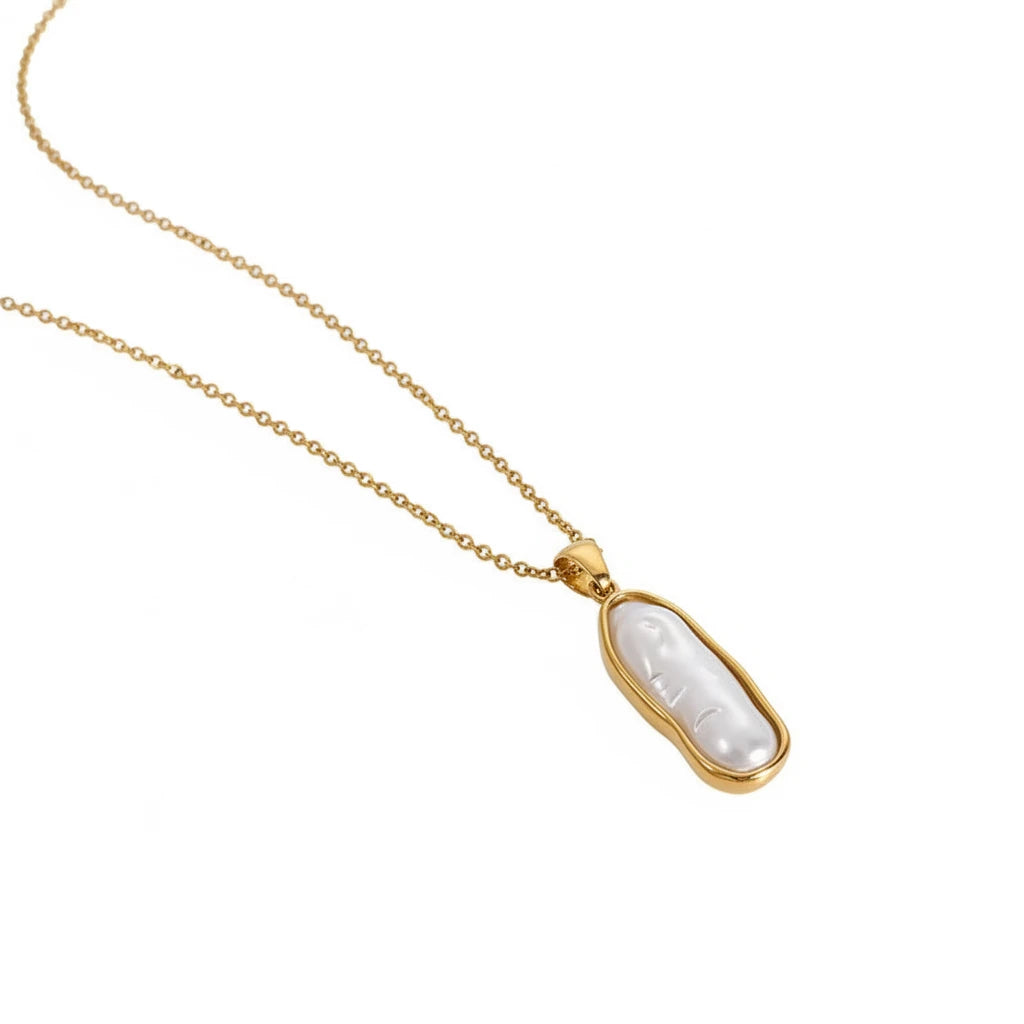 Liquid Pearl Medallion Necklace