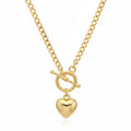 Retro Heart Cuban Necklace