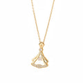 Fan Rhinestone Pendant Necklace