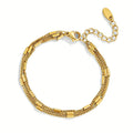 Minimal Multi-Layered Gold Bracelet