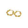 Golden Braided Twist Hoops
