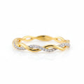 Gold Twisted Rope Statement Ring