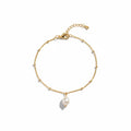 Pearl Drop Chain Bracelet