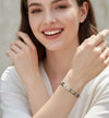 Chain-Link Crystal Bangle