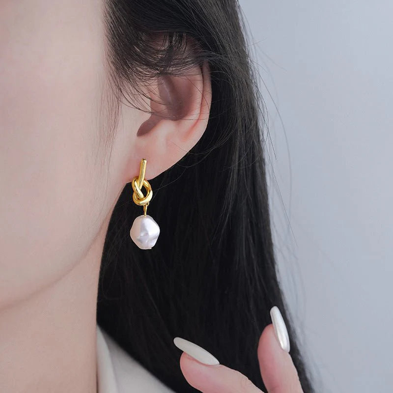 Vintage Baroque Pearl Earrings