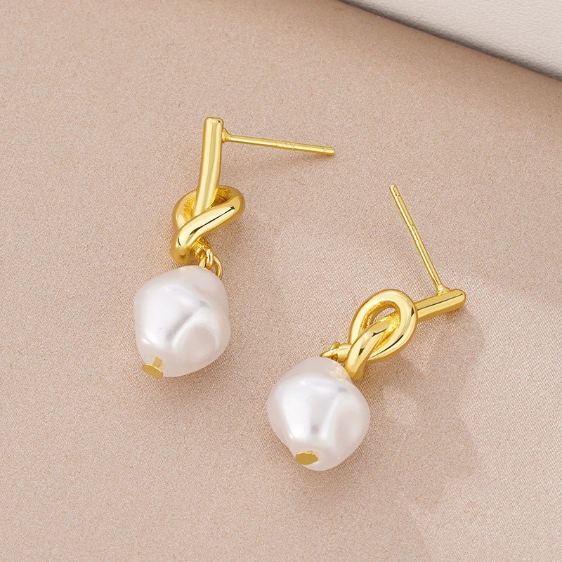 Vintage Baroque Pearl Earrings