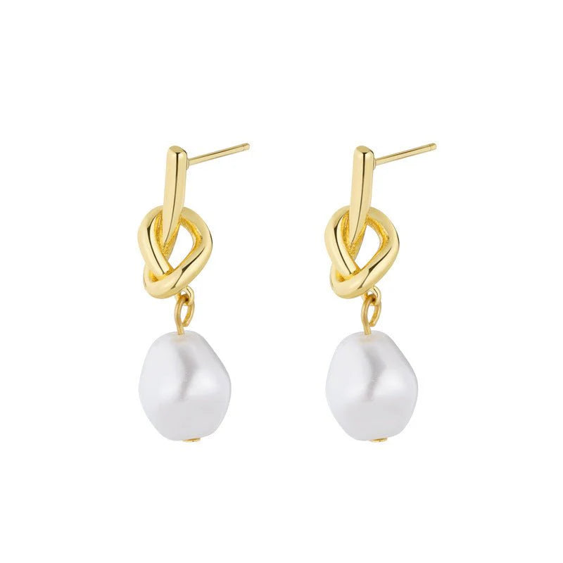 Vintage Baroque Pearl Earrings