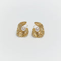 Golden Shell Pearl Studs