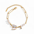 Butterfly Pearl Handmade Beaded Bracelet