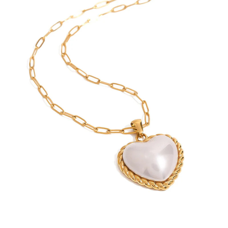 Pearl Essence Heart Necklace